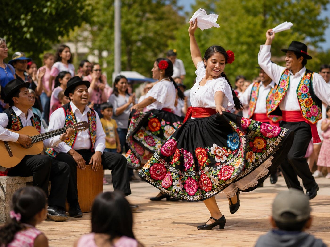 Peru Baila dancers performing on stage