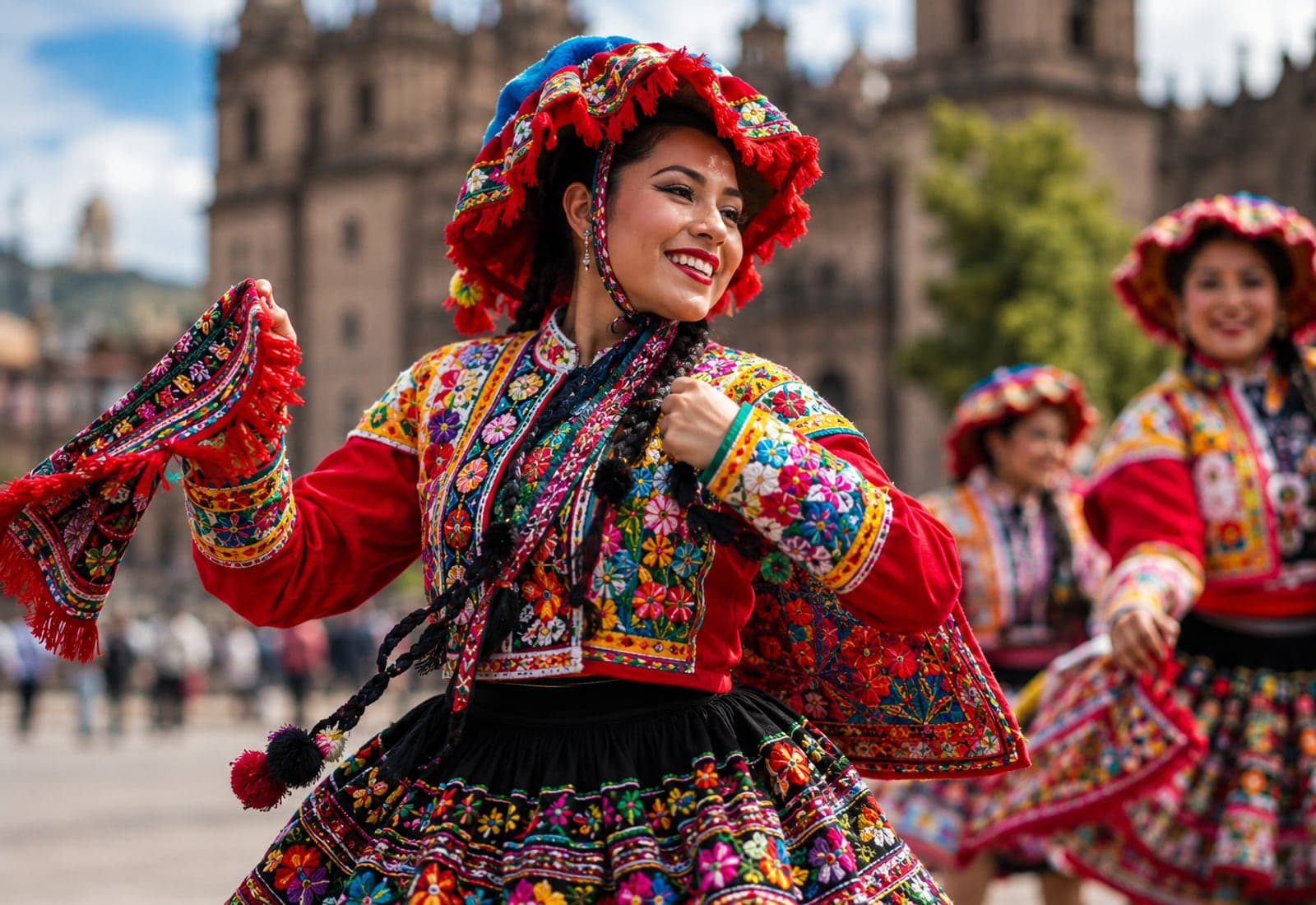 Peru Baila dancers performing outdoors